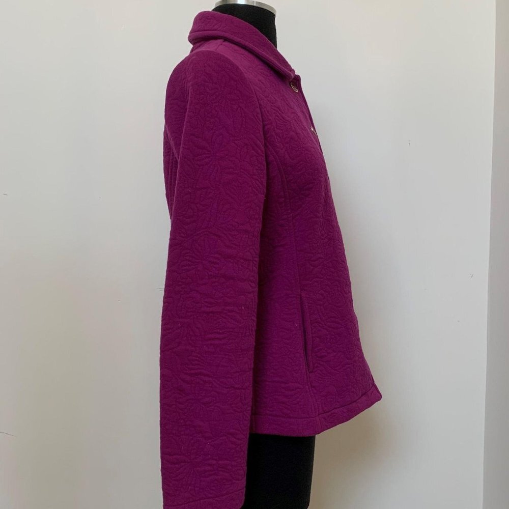 Isaac Mizrahi Sz XXSmall Fushia women Jacket butto - Picture 3 of 6